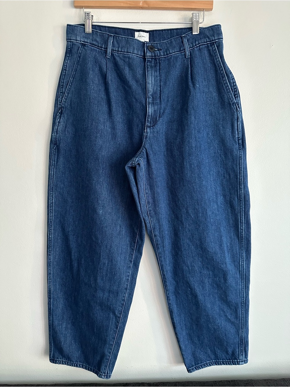 Wilfred Free 100% Organic Cotton Cropped Ankle Jeans in Deep Blue Denim Size 12